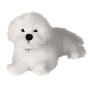 Maltese or Bichon Frise Plush Dog by Bocchetta